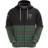 MacKinnon Hunting Ancient Clan Half Of Tartan Zipper Hoodie